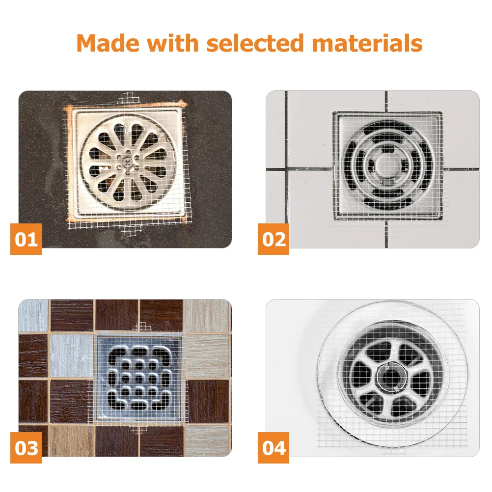 

25Pcs Anti Blocking Floor Sticker Easy Filter Disposable Shower Drain Decal Floor Drain Sticker Draining Stickers