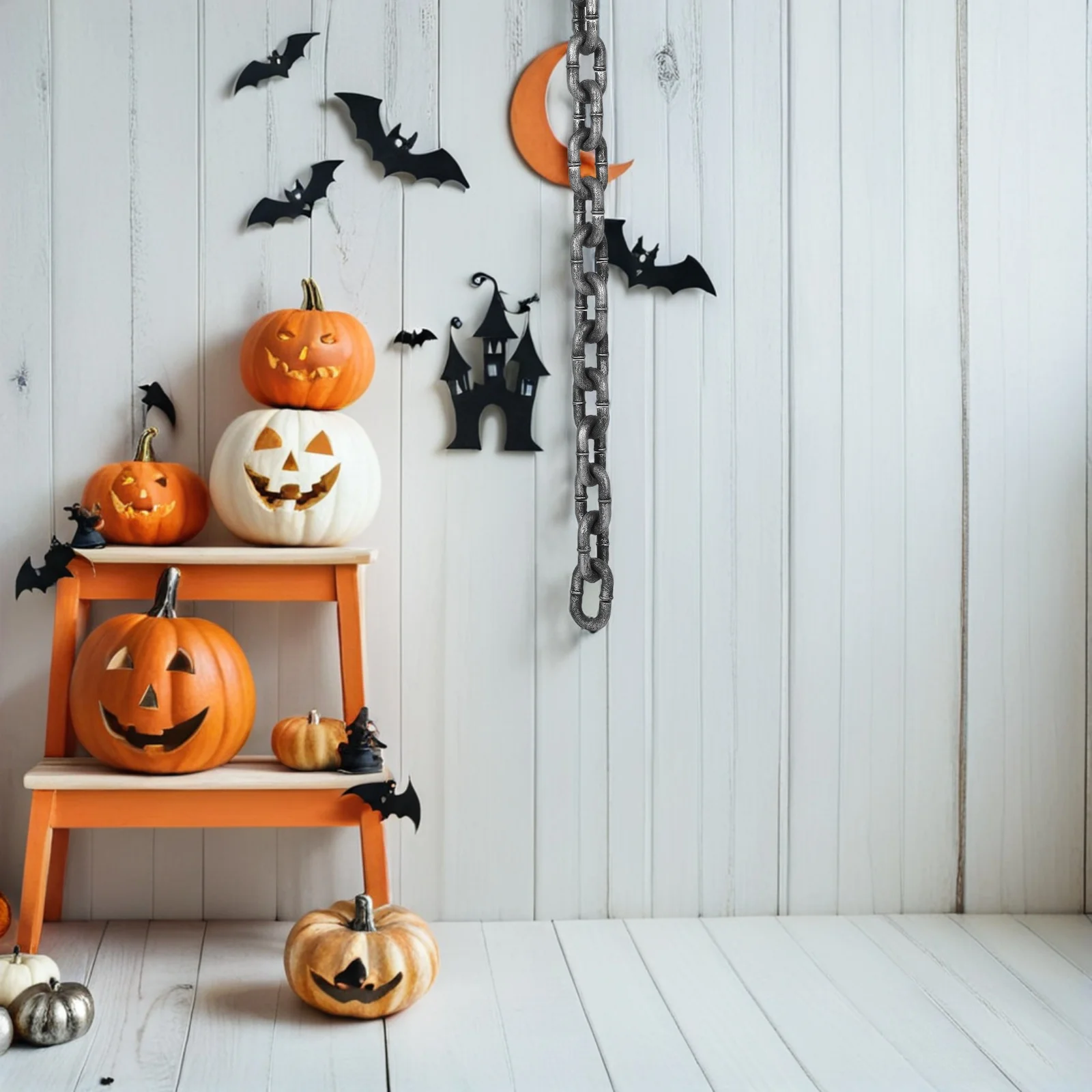 

Simulated Iron Chain Lightweight Halloween Bulk Plastic Horror Spooky Scary Prop