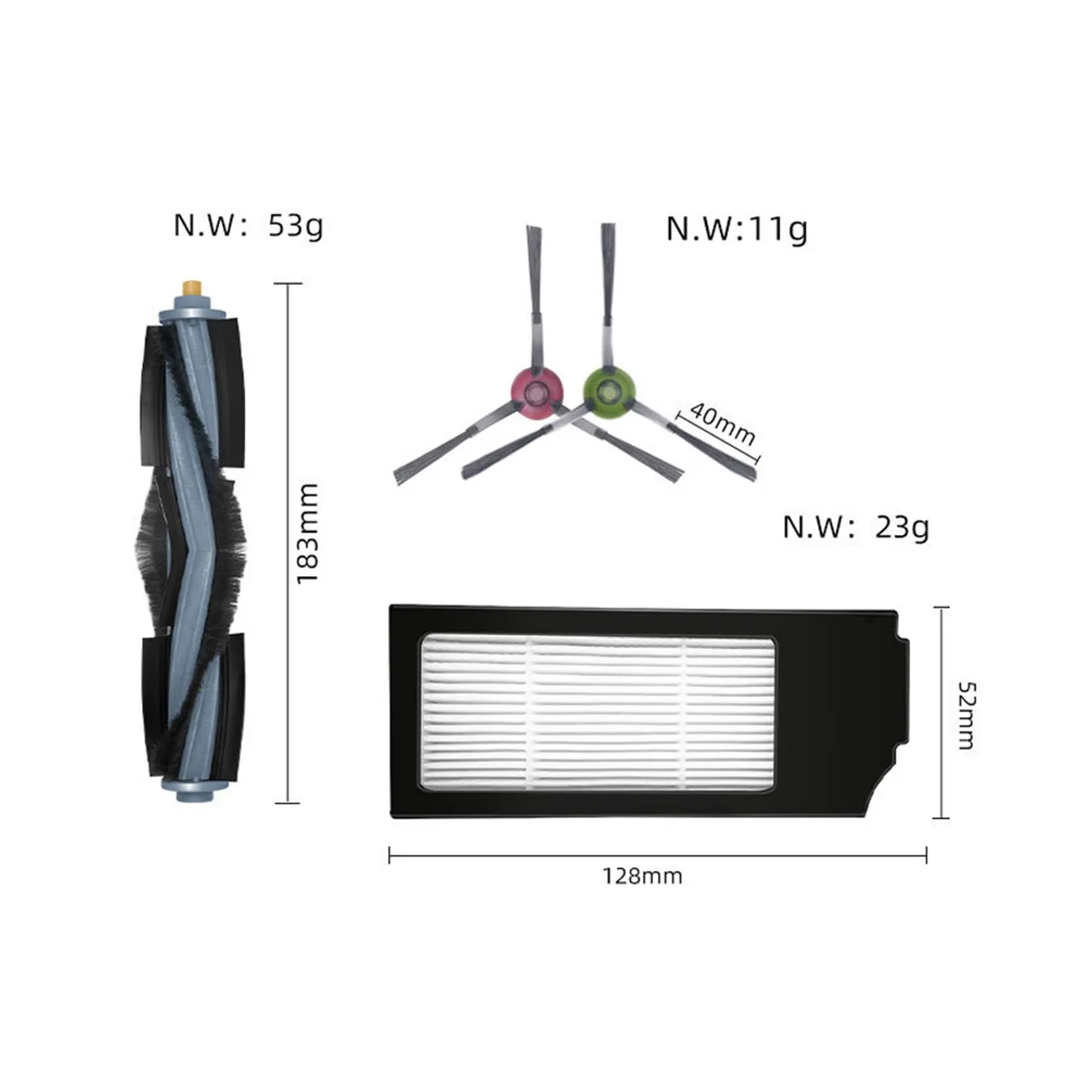 Voor Deebot X1 Omni T10 Turbo Stofzuiger Robot Hoofdborstel Zijborstel Filter Stofzak Accessoires