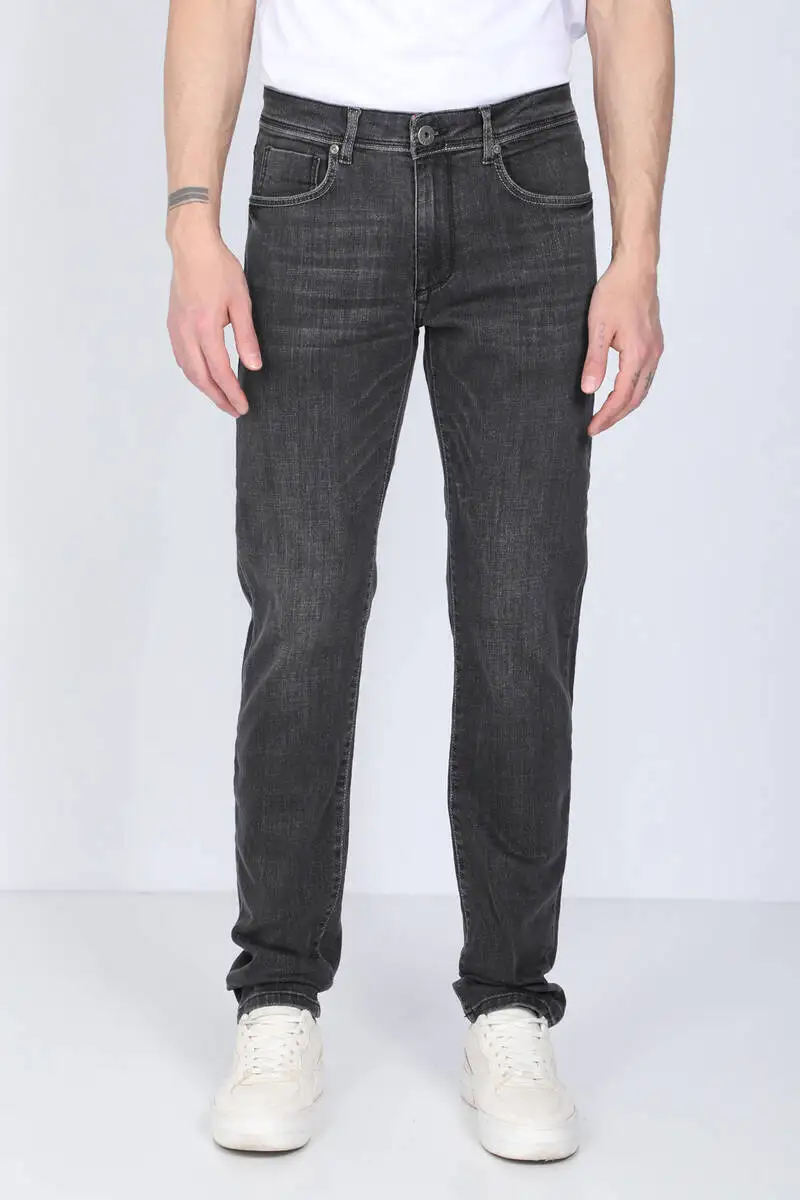 Men's anthracite straight cut Jean pants