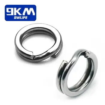 Anillos divididos para pesca, 50 ~ 200 Uds., anillos de señuelo de acero inoxidable, aparejos terminales de agua salada, anillos divididos, conectores de pesca, anillos a presión