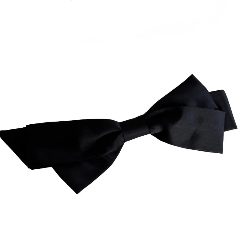 French Style Black Satin Big Bow Hairpin New Women\'s Face Small Hair-Top Clip Back Head Hair Clip Headdress New