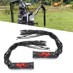 Motorcycle Tassel Fringe Grips Lever Grip Cover Lever Decoration Retro Flame Handlebar Tassel For Honda Harley XL883 Cruiser
