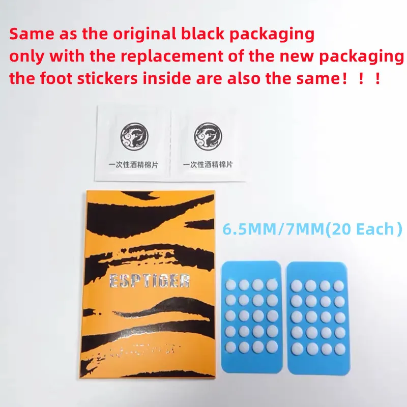 New 40PCS Esptiger Tiger ICE V2 Universal Foot Sticker Pink DIY Small Dots Foot Pad Arc Edge Esptiger 6.5MM 7MM