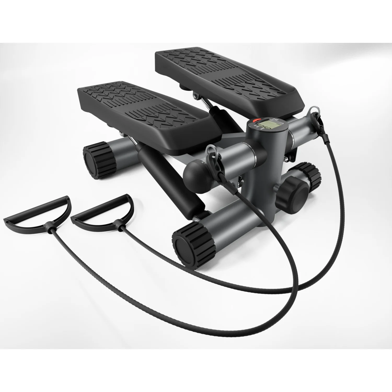 Steppers for Exercise, Stair Stepper with Resistance Bands, Mini Stepper with 330LBS Loading Capacity, Hydraulic Fitness Stepper