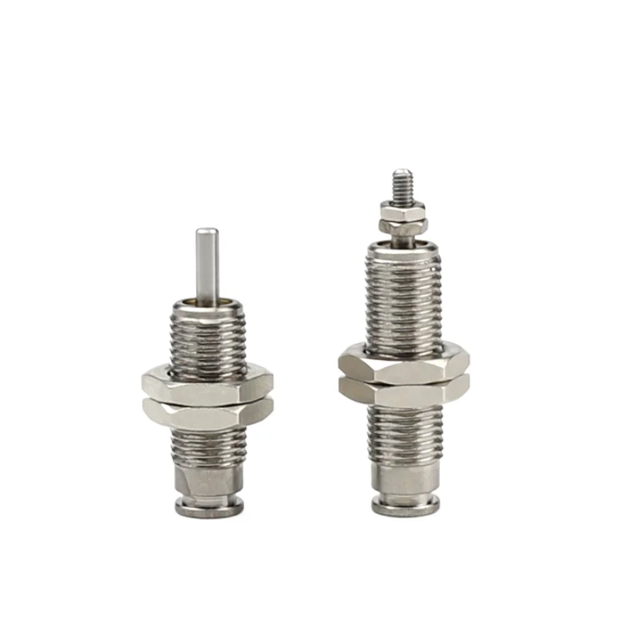 MPE Needle Cylinder Micro Single Acting External Thread Mini Pneumatic MPE6/8/10/12/16X5X10X15N