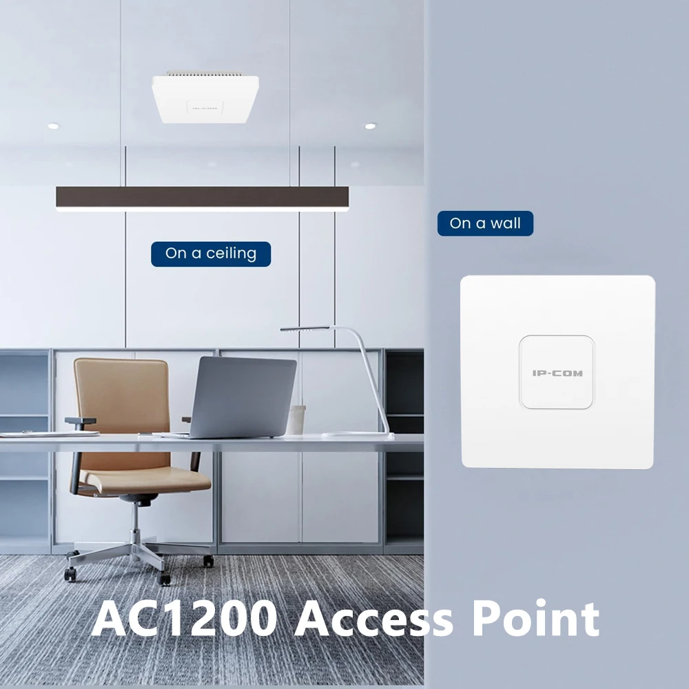 

AC1200 Двухдиапазонная потолочная точка доступа Гигабитный повторитель Wi-Fi PoE Бесшовная роуминг Точка доступа Wi-Fi Mesh Беспроводная точка доступа