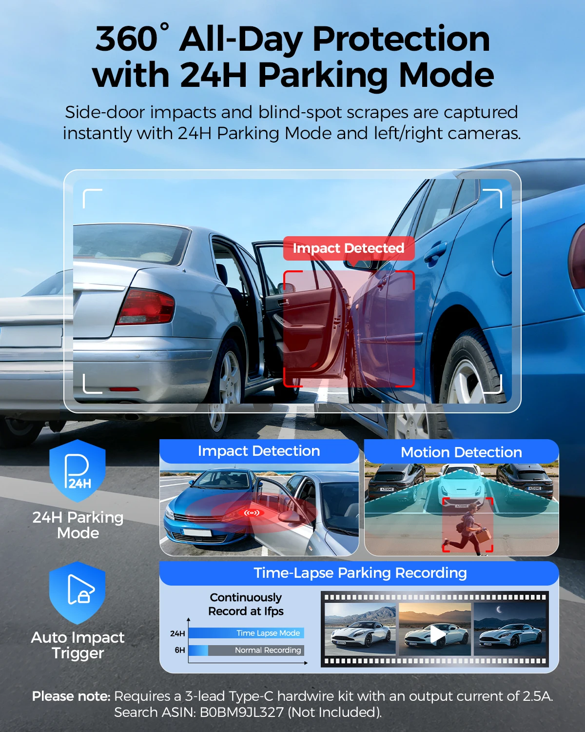 AZDOME M660 2.5K+3*1080P 4채널 차량용 블랙박스 GPS 5G 와이파이 ... - 5