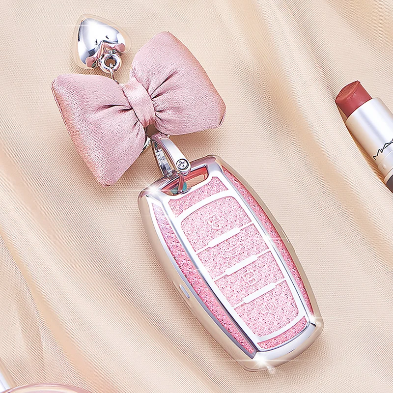 Crystal Pink Tpu for Great Wall Haval Hover H1 H4 H6 H7 H9 F5 F7 H2S GMW Coupe Car Key Case Cover Fob Bag Keychain Accessories