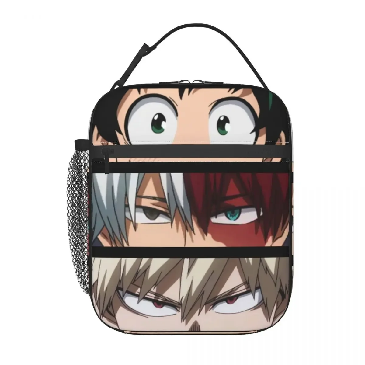 MHA Deku Todoroki And Bakugo Eye Insulated Lunch Bag for Office My Hero Academia Resuable Thermal Cooler Bento Box Women Kids