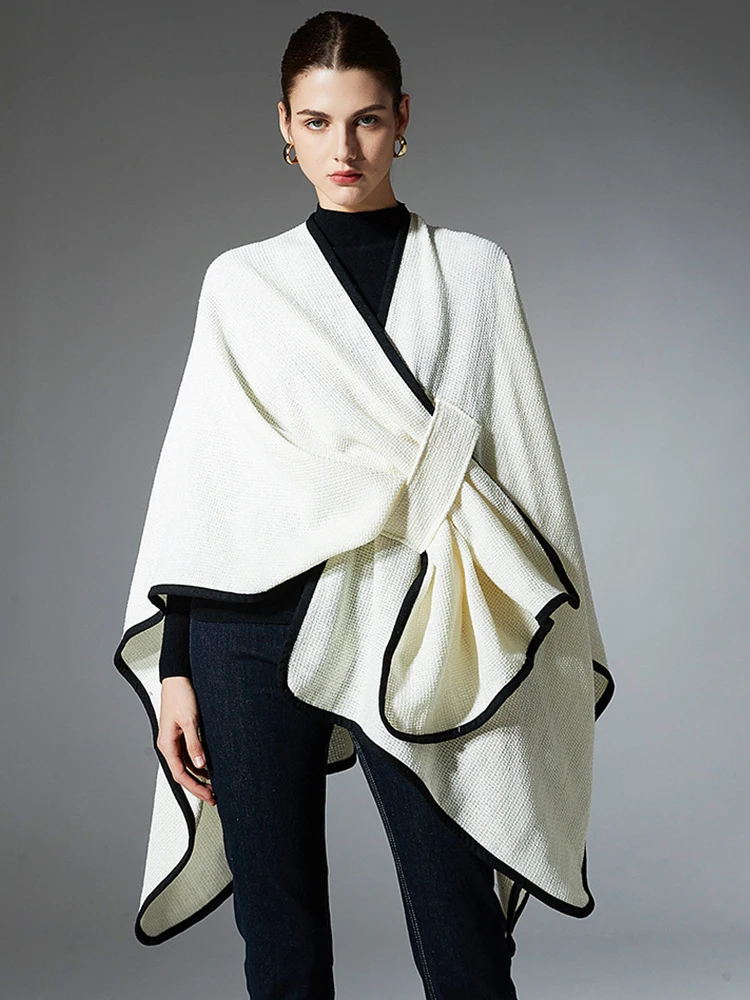 

Winter Scarf Women Ladies Layers Poncho Elegant Luxury Solid Wrap Shawl Casual Warm Scarve Capa Para Mujer Cloak Formal Occasion