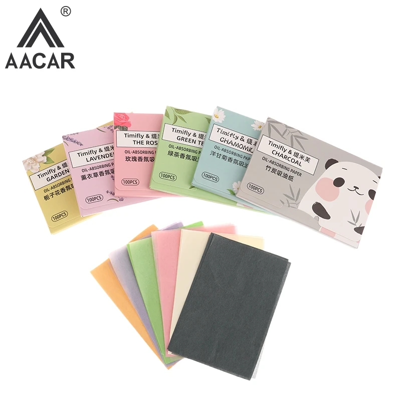 100Pcs Face Oil Blotting Paper Protable Matting Face Wipes Facial Cleanser Oil Control Oil-absorbing Face Cleaning Tools