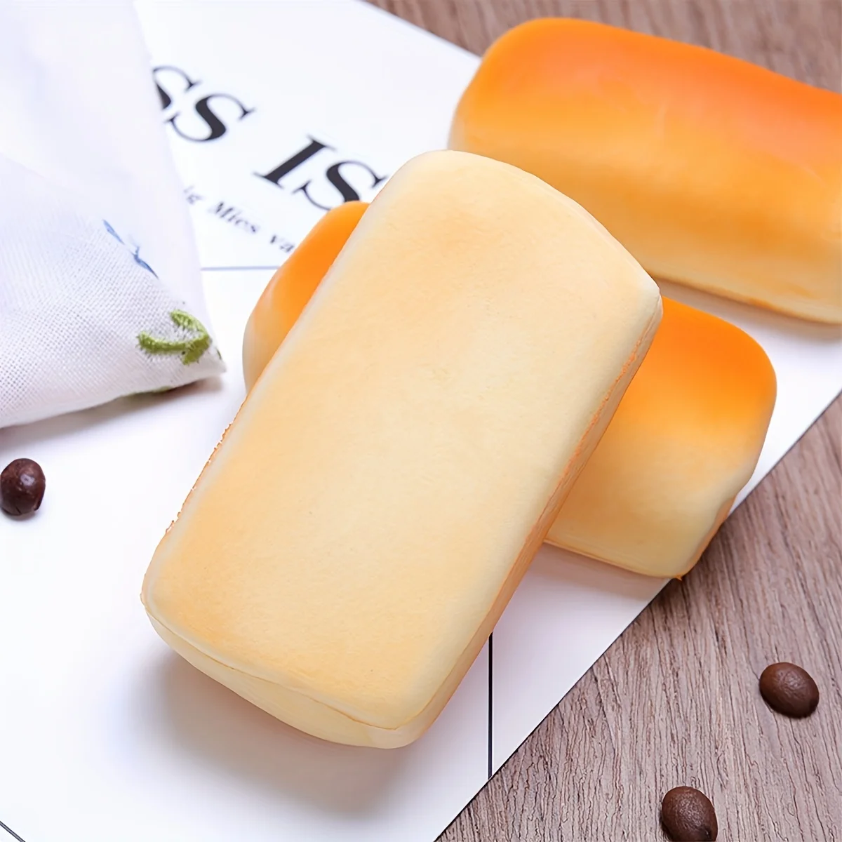 Simpatico mini pane squishy a vita lenta - Giocattolo realistico antistress per alimenti Fidget Photography Prop