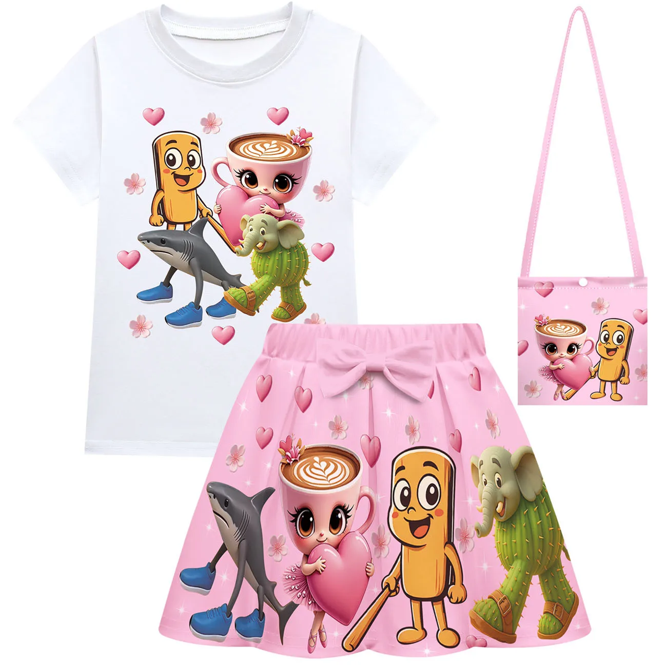 

Tralalero Tralala Ballerina Capuccina Italian Brainrot Kids Summer Dress Girls Clothes Tshirt Dress For Birthday Party Carnival