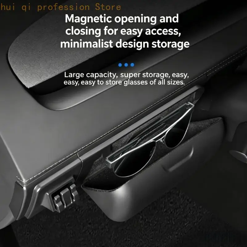 Armaturenbrettablage für MY MYL Daily Cabin Storage, fahrzeugspezifisches Becherfach und Brillenetui, Schwarz, für Pendlerzugang – Detail 5
