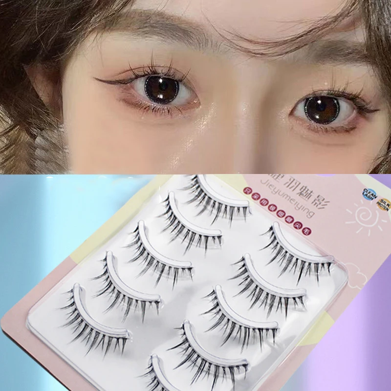 False Eyelashes Little Devil Fairy Manga Lashes Cross Messy Lash Extension Cross Natural Mink Eyelashes Daily Makeup