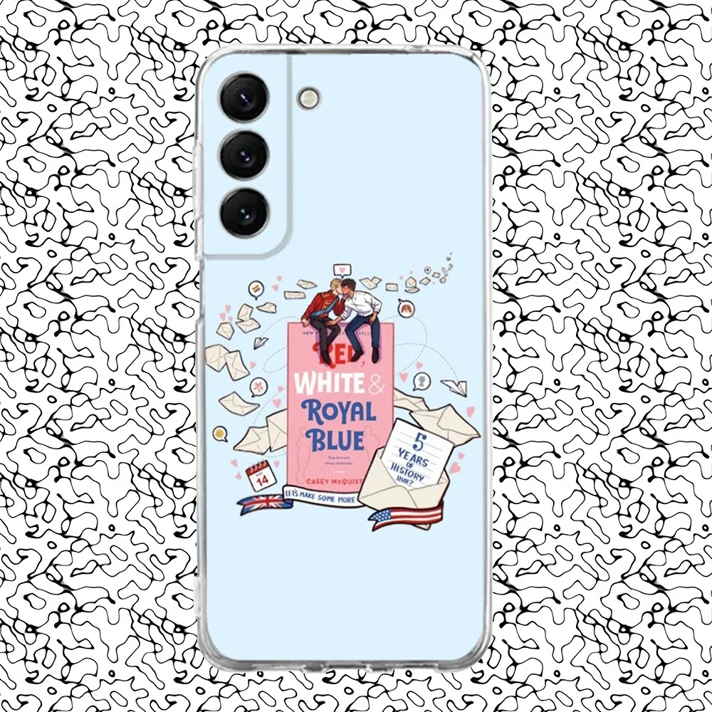 Funda de silicona para teléfono móvil Samsung, carcasa transparente de color rojo, blanco y azul real para modelos S30,S23,21,22,20 Ultra,S20 FE lite,S10,9,PIus Note20ultra