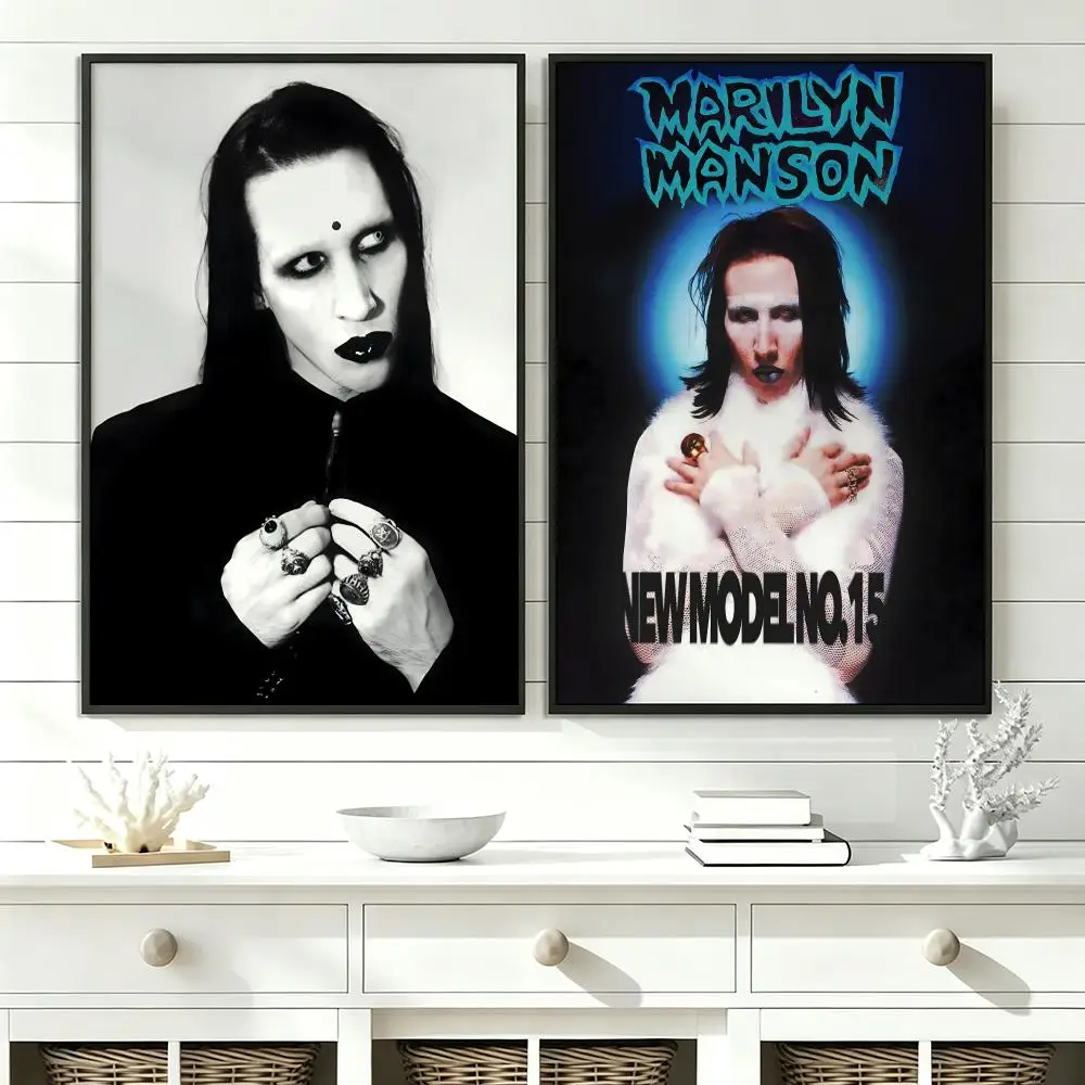 music Marilyn Manson Poster Poster HD Trendy SelfAdhesive Wall Art Print For Living Room Bedroom Dorm Office Home Gift