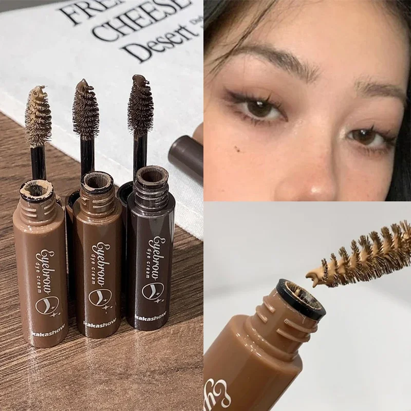3가지 색상의 자연스러운 눈썹 염색 젤 틴트 지속력 있는 빠른 건조 염색 브로우 타투 틴트 크림 방수 메이크업 화장품