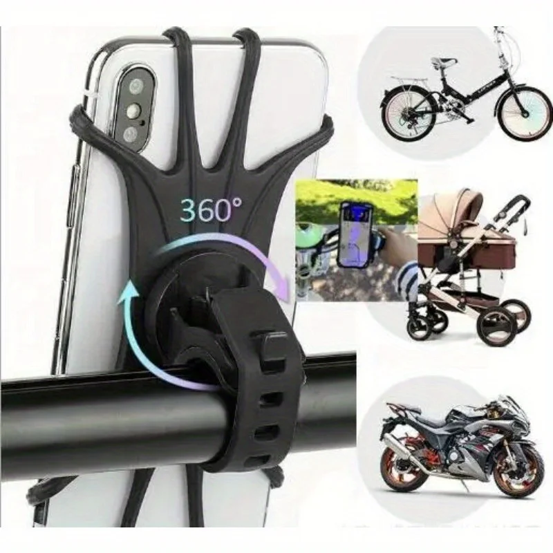 Silikon-Fahrrad-Handyhalterung Motorrad-Handyhalter Fahrradlenker GPS-Clip Schnellmontage