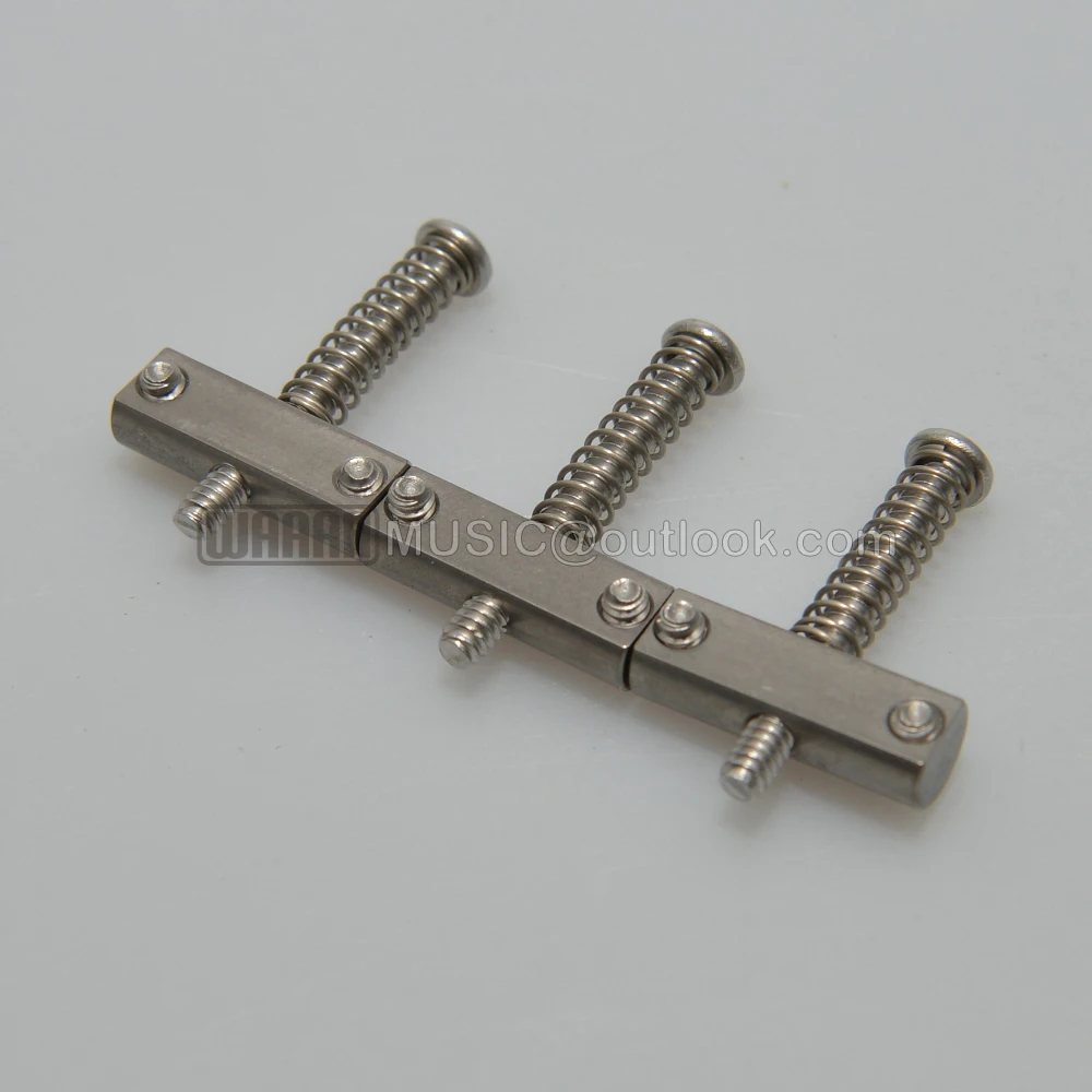 a Set 3 pcs Titanium Tlcaster Bridge Saddle for Vintage 1952 Tlcaster Guitar