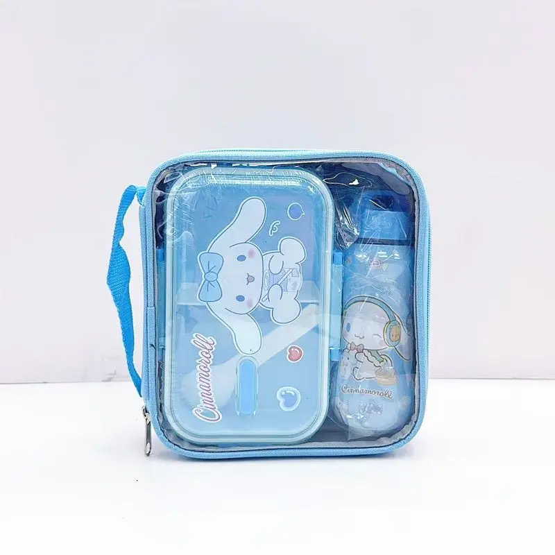 Kuromi Hello Kitty Cartoon Portable Student Office Workers Outdoor Picnic Water Cup Lunch Box Cute Two-piece Set - view 5