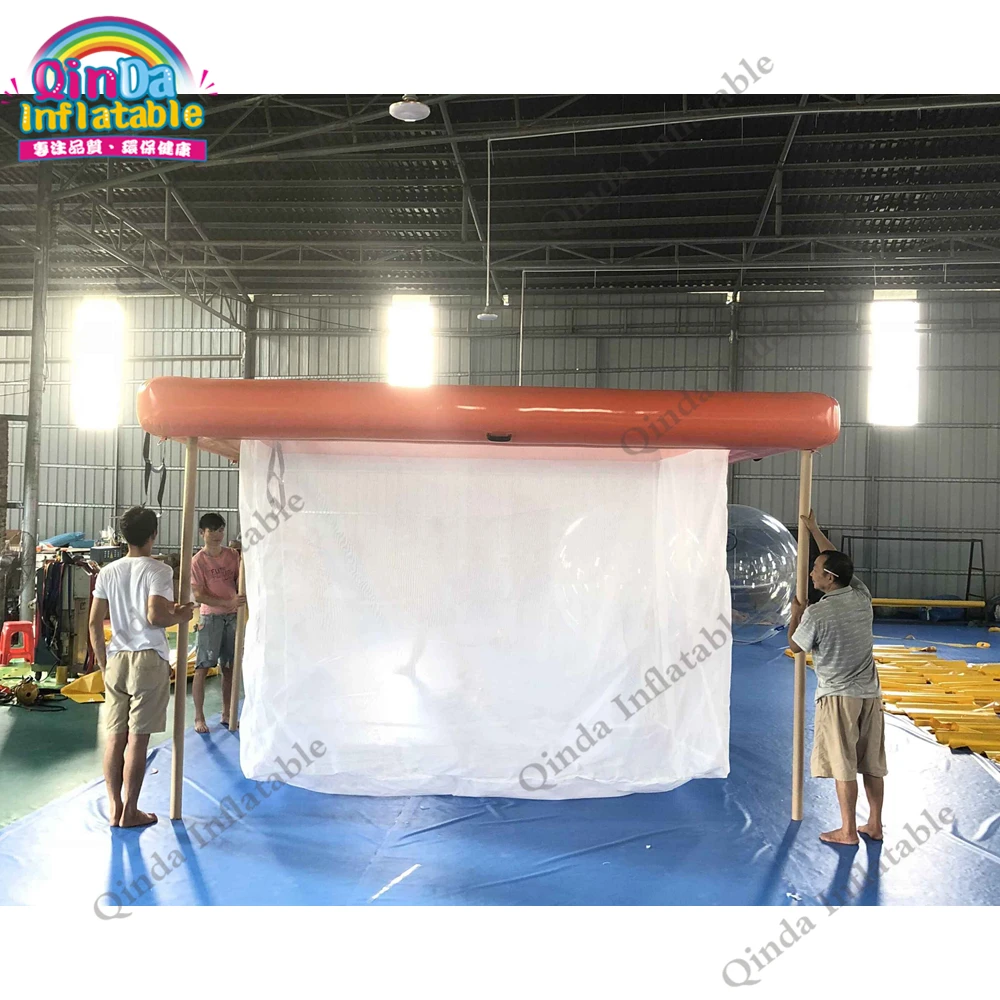 ヨット ボートの海の膨脹可能な浮遊プール、ネットが付いている 4X3x3m の膨脹可能な海のプール
