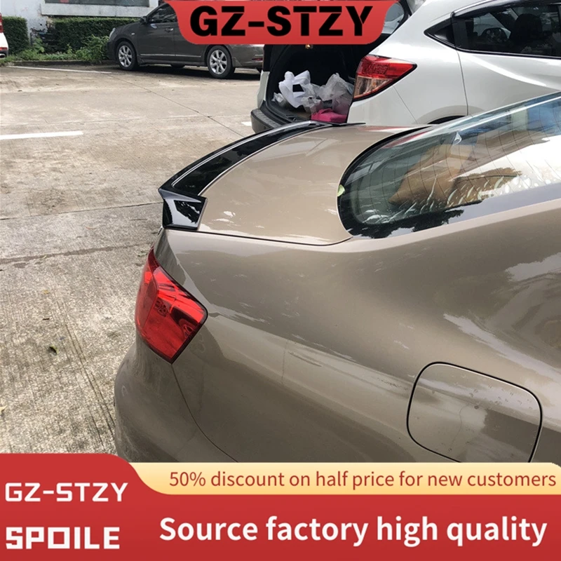 

For Volkswagen VW Sagitar Jetta MK6 Spoiler 2012-2018 Real abs Car Rear trunk cover Lip Tail wings spoiler Airfoil