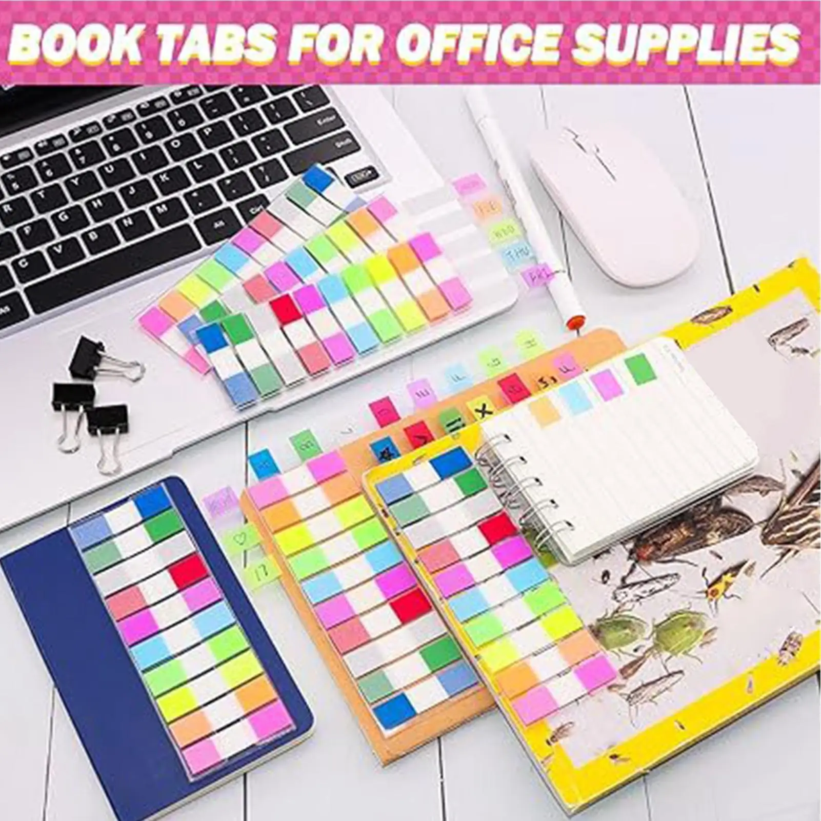 

Reading Sticky Page Markers Index Tabs Colored Marker Label for Notes for Students Teachers School Home Office Work Notebook