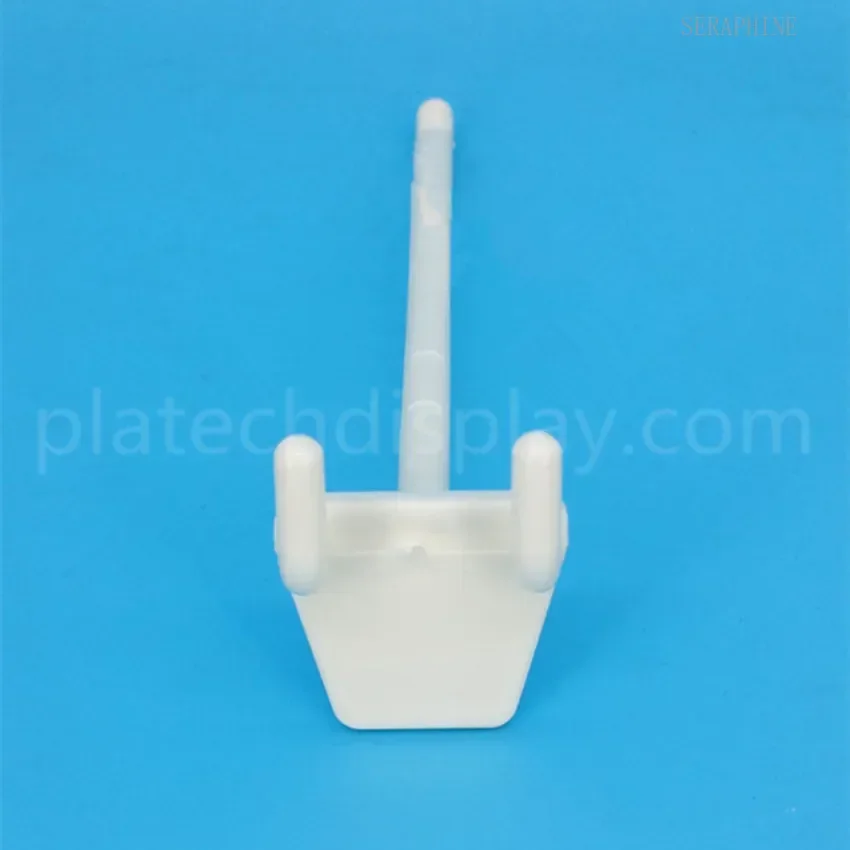 100pcs Plastic Pegboard Products Display Hanging Hanger White Hooks Storage Commodity Rack Shelf Supermarket Stores