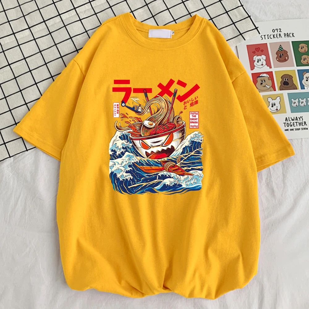 A Bowl Of Comic Noodles Print Man T-Shirts Fashion Fit T Shirts Simplicity High Quality Tshirts Cool Comfortable Men Clothing