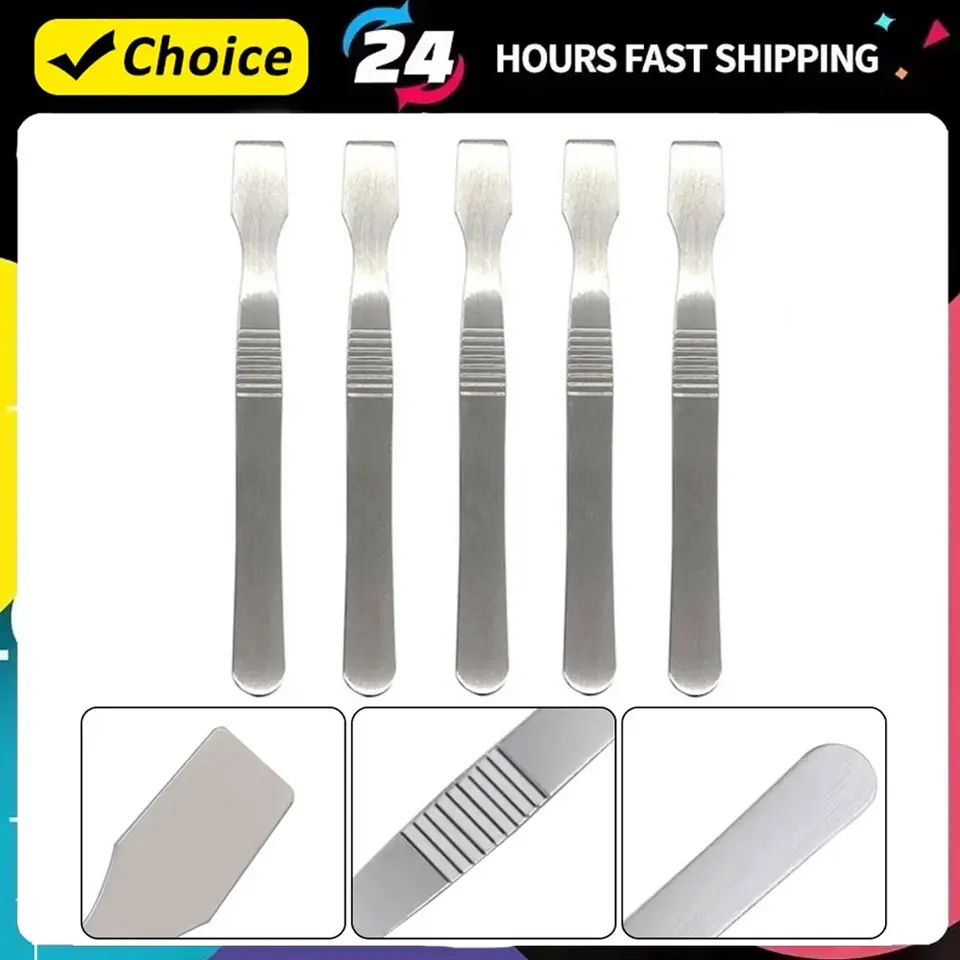 2-4 piezas de palanca metálica para reparación de teléfonos, 120x11 mm, acero inoxidable, para desmontaje electrónico 6