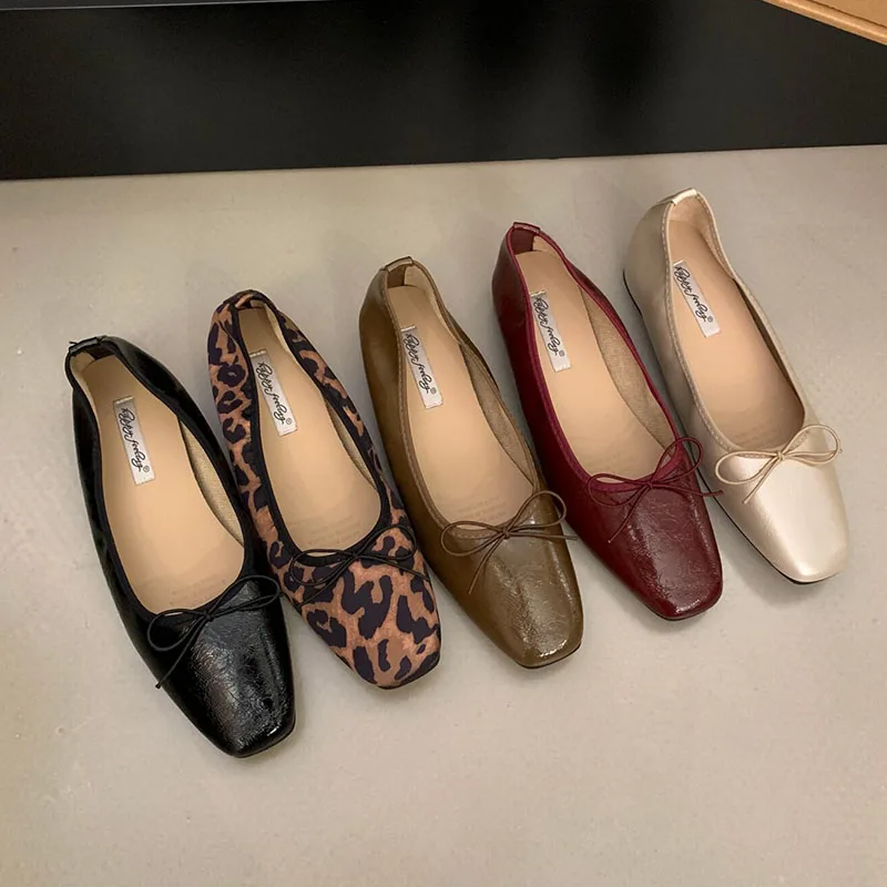 Frühling Herbst Neue Damen-Ballettschuhe mit Erhöhter Sohle, Modische Schmetterlingsknoten-Schuhe für Damen, Flache Slip-On-Schuhe – Detail 11