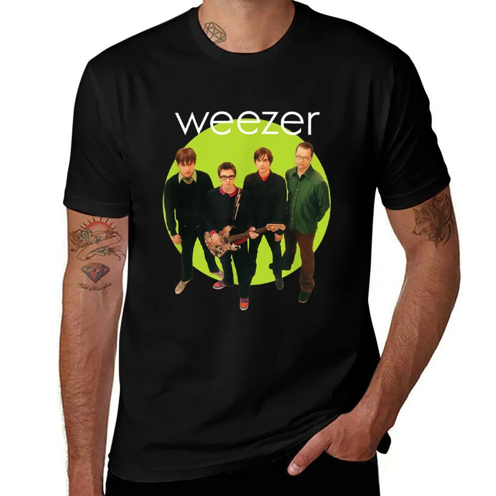 

weezer - green album circle T-Shirt Personalized t-shirt Blouse summer shirt clothes men tshirt