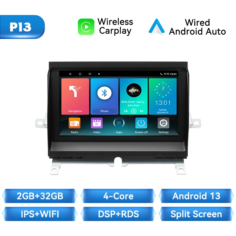 Draadloze Carplay Android 14 Auto Multimedia Speler Voor Land Rover Discovery 3 LR3 L319 2004-2009 Navigatie 4G Wifi Ondersteuning 4X4