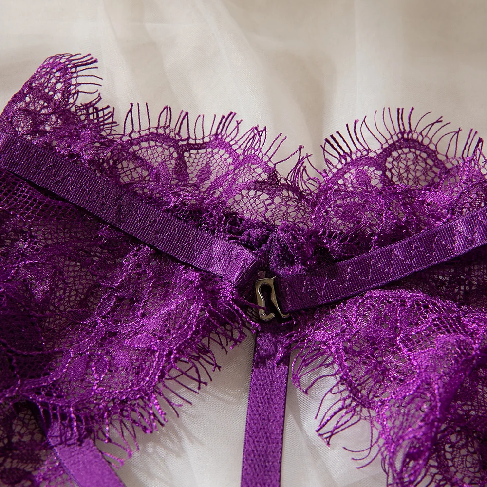 Lace Backless Bodysuit Luxury Lace Teddy Sheer Corset Back High-End Bridal Lingerie Transparent Lace Adjustable Straps Underwear