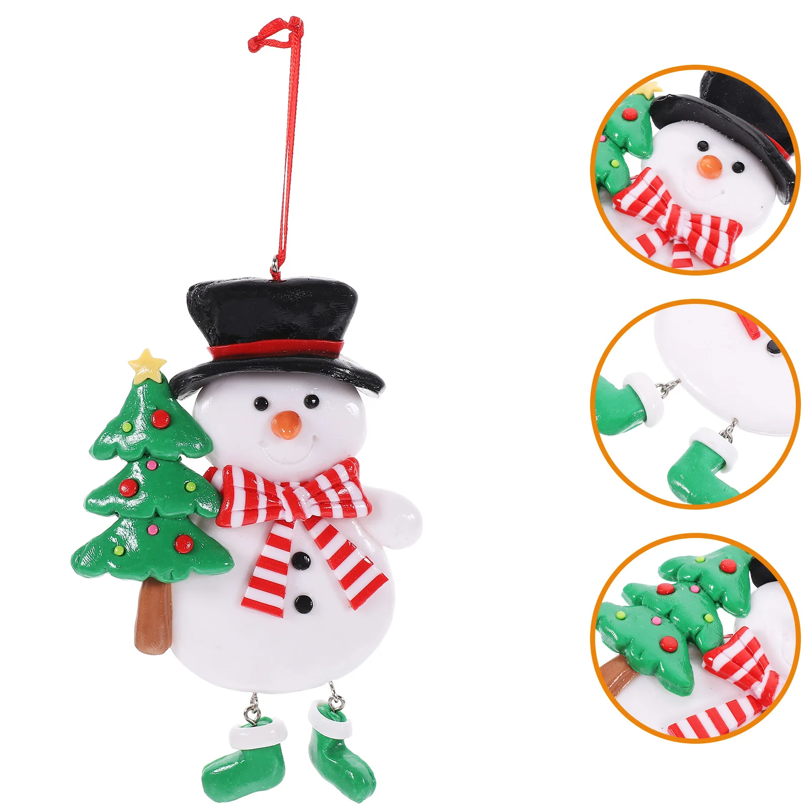 

Christmas Tree Hanging Ornament Set of 6 Holiday Pendant Decorations for Xmas Party Home Tree Decorative Scene Layout Supplies