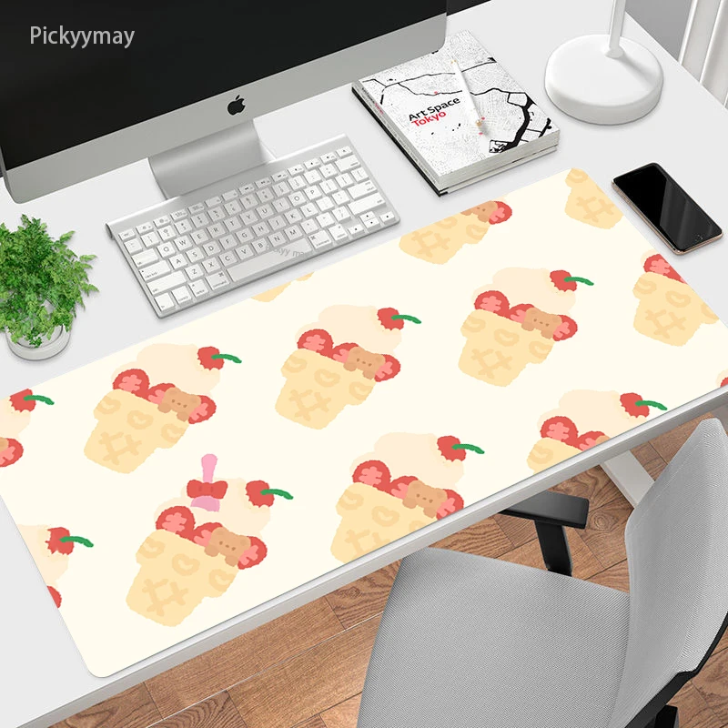 Cute Mouse Pad Large Pink Gaming Mouse Mat Kawaii Mousepad Gamer 900x400 Rubber Keyboard Sweet  Desk Play Mats Table Carpet LOL