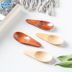 Wood Mini Tea Spoon Condiment Scoop Flatware Coffee Tea Small Mini Sugar Spoon Coffee Spoon Kitchen Gadgets 1Pcs 7X2.5Cm