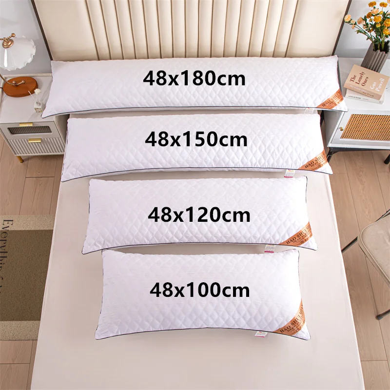 White Pillow Core Home Soft Filling Cushion 48x100/48x120/48x150/48x180 Lengthen Pillows Quilted Sleeping Cushions almohada