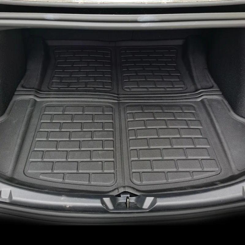 

For Tesla Model 3Trunk Mat Tpr 3D Laminated Foot Mat Modification Accessories