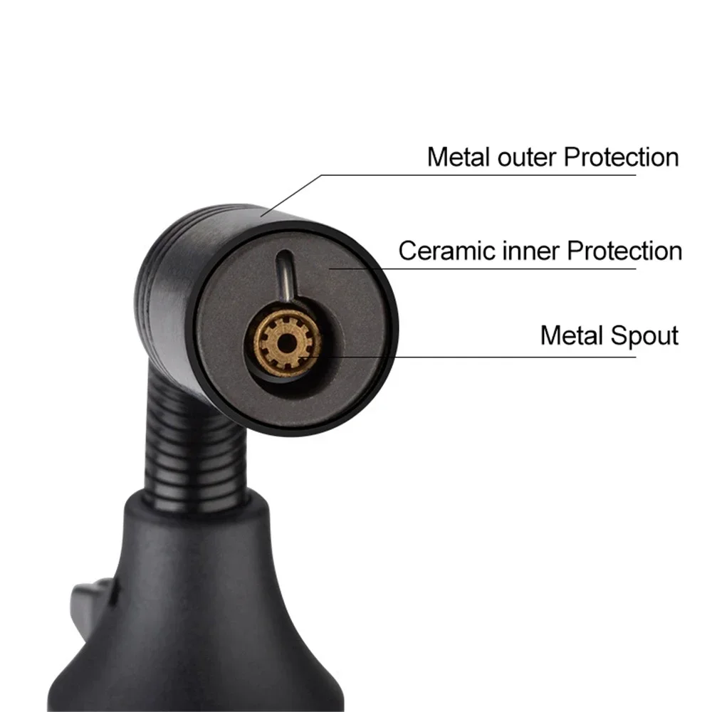 Flame Torch Lighter 360 Rotation Butane Gas Cigar Lighter Turbo Windproof Refillable Powerful Outdoor Ignition Spray Gun Lighter