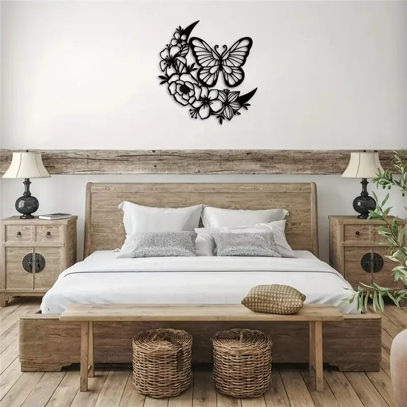A68P-Butterfly Flower Wall Hanging - Perfect For Home Decor Birthday Parties And Holidays Hanging Wall Art Home Decor