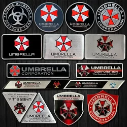 Resident Evil Umbrella Metal Label Motorcycle Car Fuel Tank Cover Body Scratch Sticker Waterproof Decorative Decal