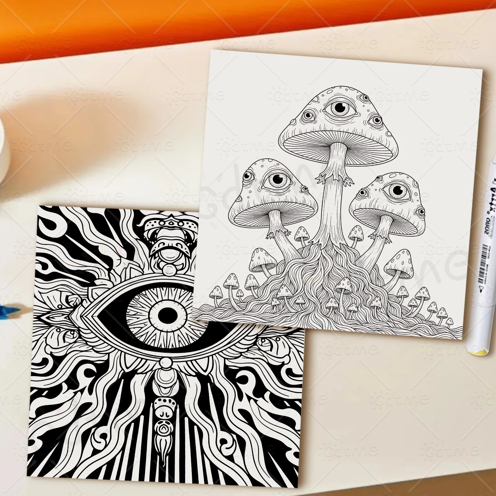 1 Stück Kunst Malbuch 24 Seiten Bilderbuch Geschenk für Geburtstagsfeier Stress abbauen Zeit totschlagen Graffiti Malerei Zeichnung Kunstbücher – Detail 8