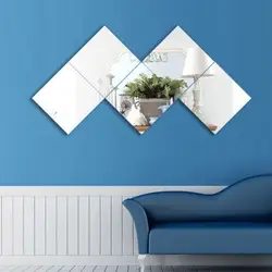 Mirror Decal Self Adhesive Waterproof Reflect Clear Acrylic Mirror Bathroom Living Room Home Mirror Sticker Home Decoration
