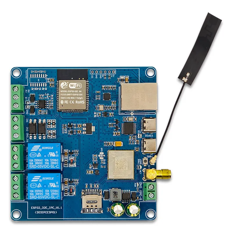 ESP32 Industrial Personal Computer Edge Computing Ethernet WIFI BT 4G RS485/232 2-in 2-out Secondary Development