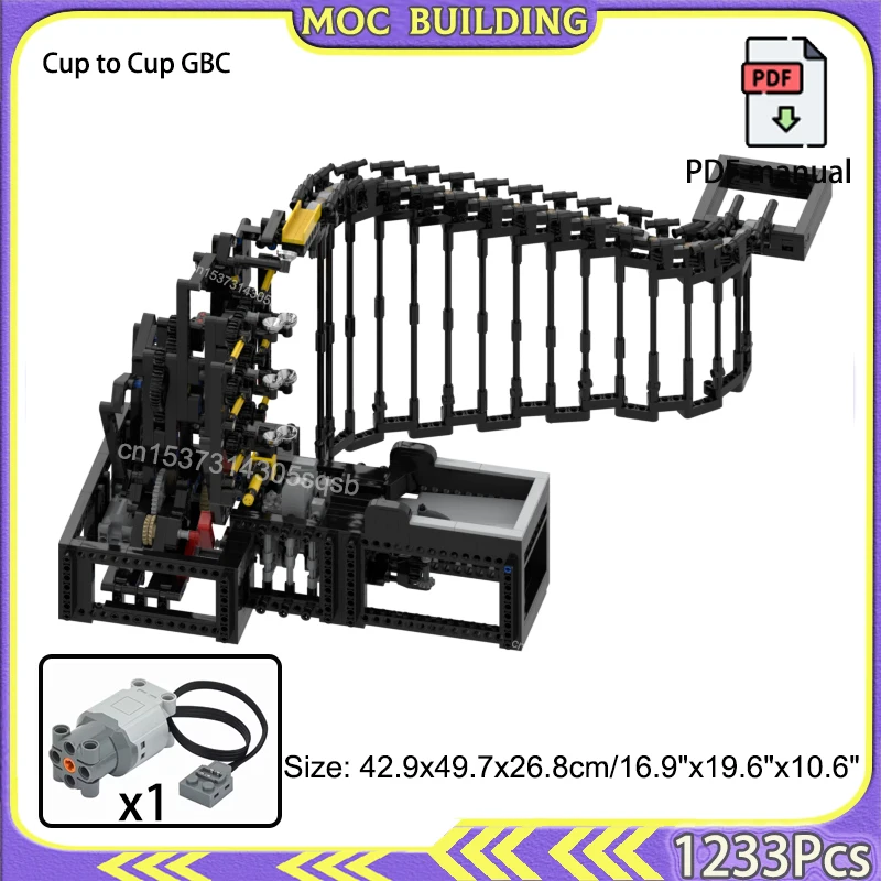 GBC Cup to Cup Module MOC Building Blocks DIY Bricks Great Great Ball Contraption Toys Christmas Gifts Birthday Present