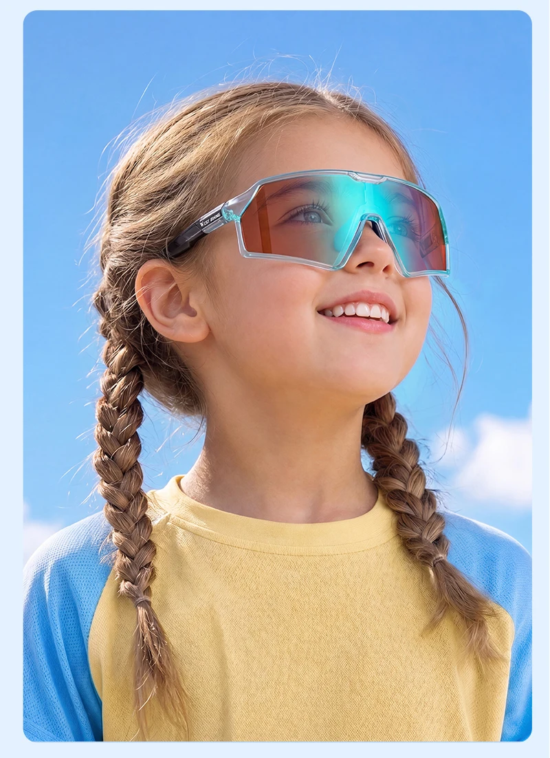 WEST BIKING Photochrome Fahrradbrille für Jungen und Mädchen, TR90 Sportsonnenbrille, UV400, mit flexiblem Rahmen und verstellbarem Nasenpolster – Detail 17