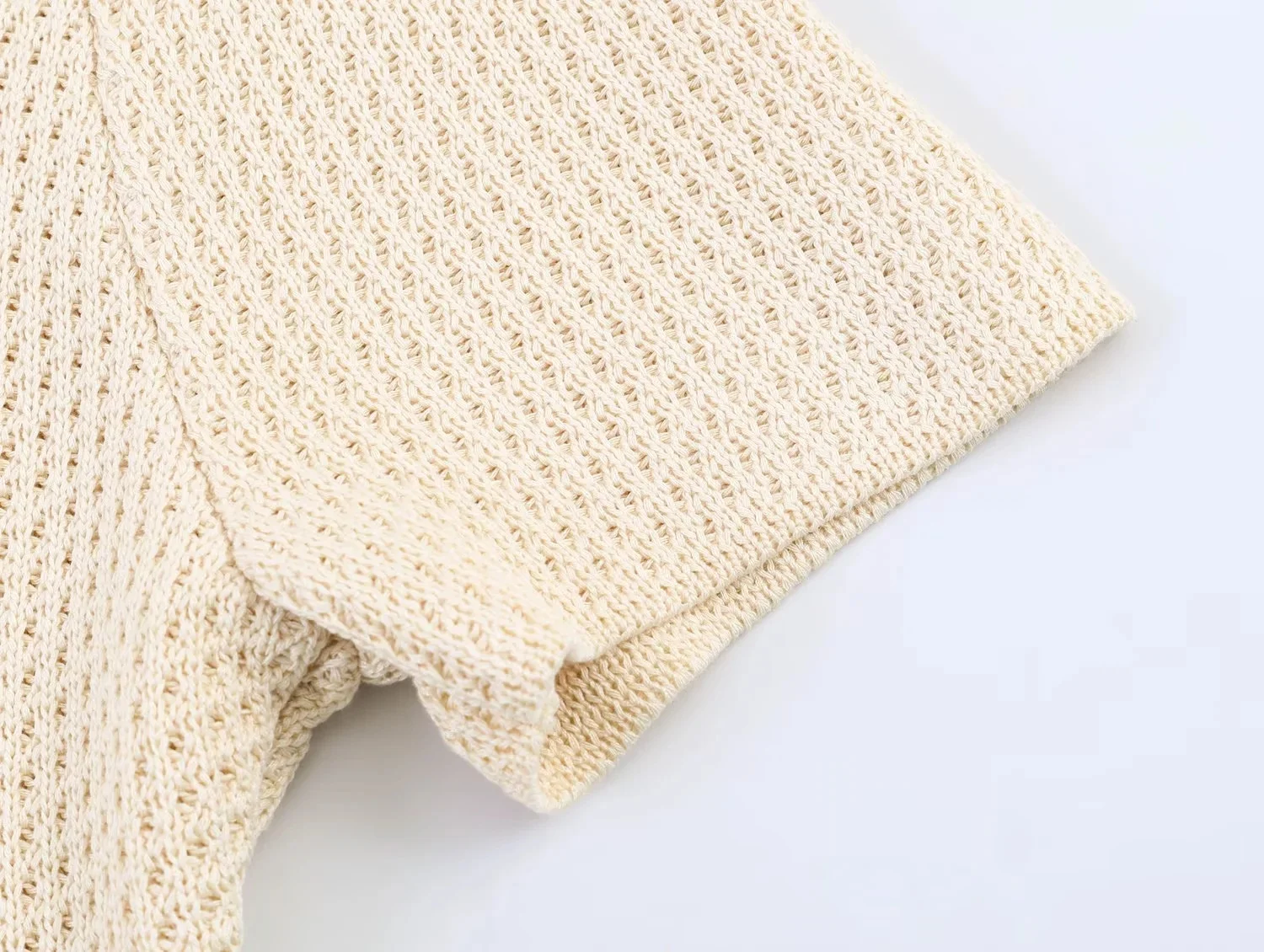KONDALA Lässiges Damen-Strickrock-Set: V-Ausschnitt, Knöpfe, Kurzarm-Cardigan, Langer Rock – Modische Sommer-Urlaubs-Eleganz 2026 – Detail 8